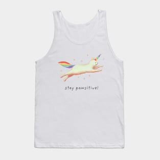 Stay pawsitive with Unicorn Cat Gift for cat lovers Tank Top